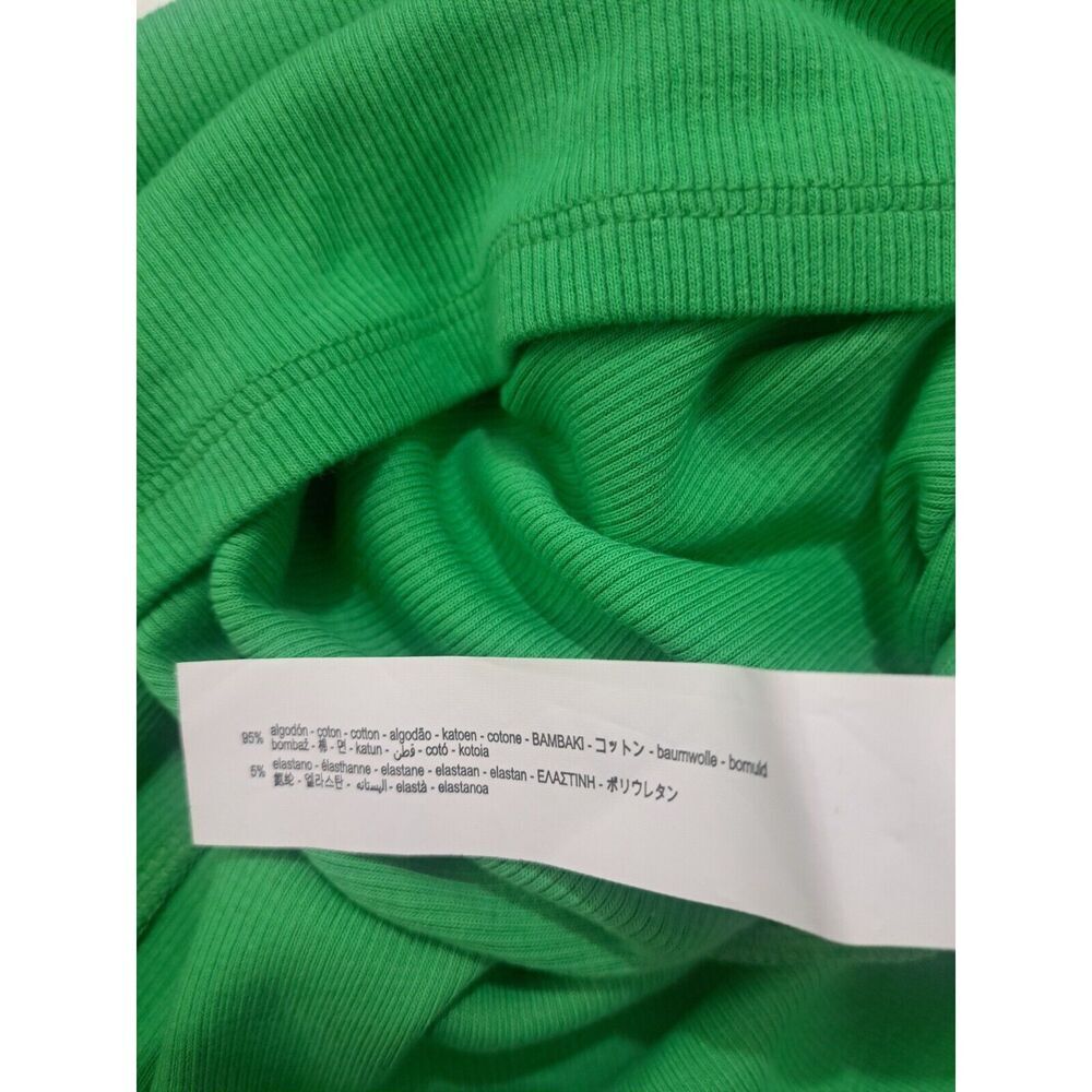 Zara Womens Small dress kelly green mini bodycon stretch collard Coquette - Picture 8 of 10